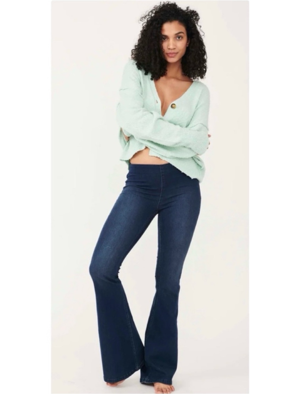 Free People Women’s Penny Pull On Flare Jeans